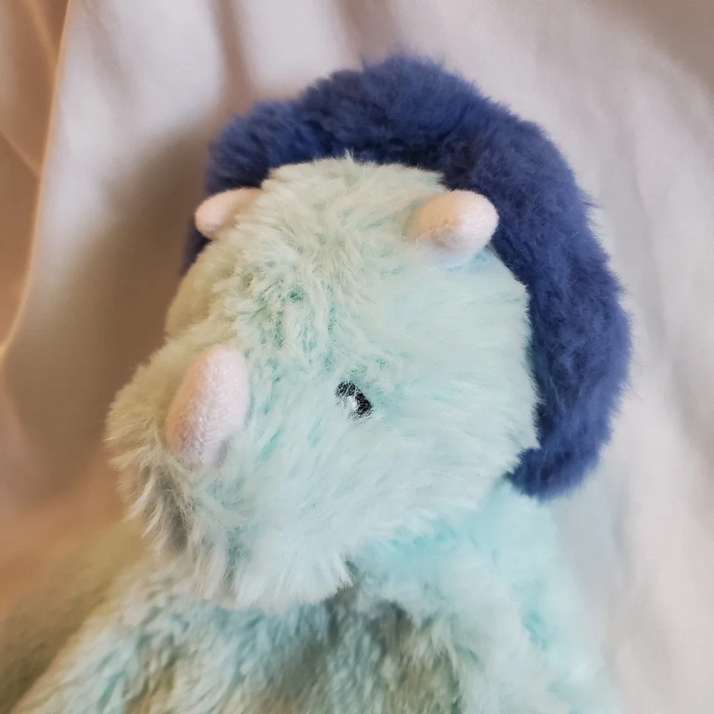 Parents Choice Blue Dino Triceratops Lovey Security Blanket Dinosaur  Baby Plush